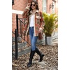 Zeagoo Womens Flannel Jacket Fleece Lined Shacket Fall Outfits Plaid Sherpa(Orange)