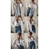 Zeagoo Womens Floral Button Down Shirt Long Sleeve Work Blouse with Pocket(A-white)