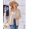 Zeagoo Womens Floral Button Down Shirt Long Sleeve Work Blouse with Pocket(B-beige)