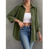 Zeagoo Womens Floral Button Down Shirt Long Sleeve Work Blouse with Pocket(B-green)