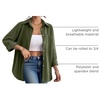 Zeagoo Womens Floral Button Down Shirt Long Sleeve Work Blouse with Pocket(B-green)