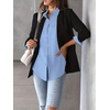Zeagoo Womens Floral Button Down Shirt Long Sleeve Work Blouse with Pocket(B-light Blue)