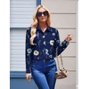 Zeagoo Womens Floral Button Down Shirt Long Sleeve Work Blouse with Pocket(C-bf318)
