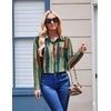 Zeagoo Womens Floral Button Down Shirt Long Sleeve Work Blouse with Pocket(Cx289)