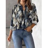 Zeagoo Womens Floral Button Down Shirt Long Sleeve Work Blouse with Pocket(C-zr220)