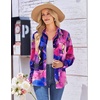 Zeagoo Womens Floral Button Down Shirt Long Sleeve Work Blouse with Pocket(D-cx174)