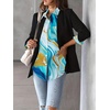 Zeagoo Womens Floral Button Down Shirt Long Sleeve Work Blouse with Pocket(D-cx274)