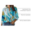 Zeagoo Womens Floral Button Down Shirt Long Sleeve Work Blouse with Pocket(D-cx274)