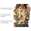 Zeagoo Womens Floral Button Down Shirt Long Sleeve Work Blouse with Pocket(Jh579)