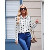 Zeagoo Womens Floral Button Down Shirt Long Sleeve Work Blouse with Pocket(Jh599)