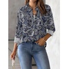 Zeagoo Womens Floral Button Down Shirt Long Sleeve Work Blouse with Pocket(Mz473)