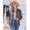 Zeagoo Womens Floral Button Down Shirt Long Sleeve Work Blouse with Pocket(Mz473)