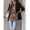 Zeagoo Womens Floral Button Down Shirt Long Sleeve Work Blouse with Pocket(Mz721)