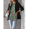 Zeagoo Womens Floral Button Down Shirt Long Sleeve Work Blouse with Pocket(Mz779)