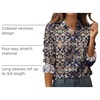 Zeagoo Womens Floral Button Down Shirt Long Sleeve Work Blouse with Pocket(Mz869)