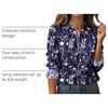 Zeagoo Womens Floral Button Down Shirt Long Sleeve Work Blouse with Pocket(Sf180)