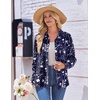Zeagoo Womens Floral Button Down Shirt Long Sleeve Work Blouse with Pocket(Sf180)