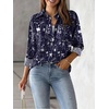 Zeagoo Womens Floral Button Down Shirt Long Sleeve Work Blouse with Pocket(Sf180)