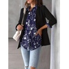 Zeagoo Womens Floral Button Down Shirt Long Sleeve Work Blouse with Pocket(Sf180)