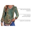 Zeagoo Women’s Puff Long Sleeve Shirts Pleated V Neck Fall Tunic Tops Blouse Dressy Casual Summer T-Shirts(Pa171)