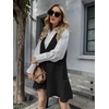 Zeagoo Womens Sweater Vest Dress Pattern Knitted Pullovers Sweaters V Neck Tank Sweater Dress with Pockets(Black)