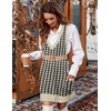 Zeagoo Womens Sweater Vest Dress Pattern Knitted Pullovers Sweaters V Neck Tank Sweater Dress with Pockets(Black Houndstooth)