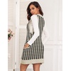 Zeagoo Womens Sweater Vest Dress Pattern Knitted Pullovers Sweaters V Neck Tank Sweater Dress with Pockets(Black Houndstooth)