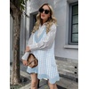 Zeagoo Womens Sweater Vest Dress Pattern Knitted Pullovers Sweaters V Neck Tank Sweater Dress with Pockets(Blue Houndstooth)
