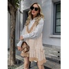 Zeagoo Womens Sweater Vest Dress Pattern Knitted Pullovers Sweaters V Neck Tank Sweater Dress with Pockets(Brown Houndstooth)