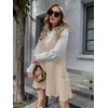 Zeagoo Womens Sweater Vest Dress Pattern Knitted Pullovers Sweaters V Neck Tank Sweater Dress with Pockets(Khaki)