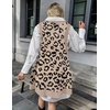 Zeagoo Womens Sweater Vest Dress Pattern Knitted Pullovers Sweaters V Neck Tank Sweater Dress with Pockets(Leopard)