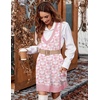 Zeagoo Womens Sweater Vest Dress Pattern Knitted Pullovers Sweaters V Neck Tank Sweater Dress with Pockets(Pink Heart)