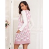 Zeagoo Womens Sweater Vest Dress Pattern Knitted Pullovers Sweaters V Neck Tank Sweater Dress with Pockets(Pink Heart)