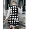 Zeagoo Womens Sweater Vest Dress Pattern Knitted Pullovers Sweaters V Neck Tank Sweater Dress with Pockets(Upgraded Houndstooth)