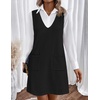 Zeagoo Women’s Sweater Vest Dresses for Women 2026 V Neck Sleeveless Knit Pullover Sweater with Pockets Fall Winter Outfits(Black)