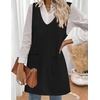 Zeagoo Women’s Sweater Vest Dresses for Women 2026 V Neck Sleeveless Knit Pullover Sweater with Pockets Fall Winter Outfits(Black)