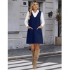 Zeagoo Women’s Sweater Vest Dresses for Women 2026 V Neck Sleeveless Knit Pullover Sweater with Pockets Fall Winter Outfits(Blue)