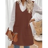 Zeagoo Women’s Sweater Vest Dresses for Women 2026 V Neck Sleeveless Knit Pullover Sweater with Pockets Fall Winter Outfits(Brown)