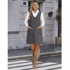 Zeagoo Women’s Sweater Vest Dresses for Women 2026 V Neck Sleeveless Knit Pullover Sweater with Pockets Fall Winter Outfits(Dark Grey)