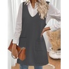 Zeagoo Women’s Sweater Vest Dresses for Women 2026 V Neck Sleeveless Knit Pullover Sweater with Pockets Fall Winter Outfits(Dark Grey)