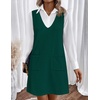 Zeagoo Women’s Sweater Vest Dresses for Women 2026 V Neck Sleeveless Knit Pullover Sweater with Pockets Fall Winter Outfits(Green)