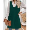 Zeagoo Women’s Sweater Vest Dresses for Women 2026 V Neck Sleeveless Knit Pullover Sweater with Pockets Fall Winter Outfits(Green)