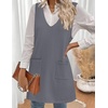 Zeagoo Women’s Sweater Vest Dresses for Women 2026 V Neck Sleeveless Knit Pullover Sweater with Pockets Fall Winter Outfits(Grey)
