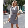 Zeagoo Women’s Sweater Vest Dresses for Women 2026 V Neck Sleeveless Knit Pullover Sweater with Pockets Fall Winter Outfits(Grey)