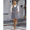 Zeagoo Women’s Sweater Vest Dresses for Women 2026 V Neck Sleeveless Knit Pullover Sweater with Pockets Fall Winter Outfits(Grey)