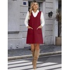 Zeagoo Women’s Sweater Vest Dresses for Women 2026 V Neck Sleeveless Knit Pullover Sweater with Pockets Fall Winter Outfits(Wine Red)