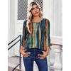 Zeagoo Womens Tops 3/4 Sleeve Blouses Dressy Casual Shirt Pleated Tunic(Stripes Multicolor 289)