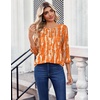Zeagoo Womens Tops 3/4 Sleeve Blouses Dressy Casual Shirt Pleated Tunic(Tie-dry 466)