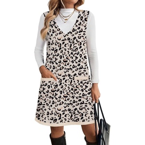 Zeagoo Women’s Sweater Vest Dresses for Women 2026 V Neck Sleeveless Knit Pullover Sweater with Pockets Fall Winter Outfits(An425)