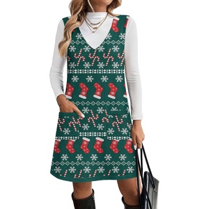 Zeagoo Women’s Sweater Vest Dresses for Women 2026 V Neck Sleeveless Knit Pullover Sweater with Pockets Fall Winter Outfits(Sd352)